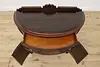 Tudor Design Antique Rosewood & Walnut Demilune Bar Rockford (7)