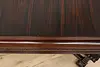 Tudor Antique Carved Rosewood & Walnut Dining Table 2 Leaves (22)