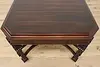 Tudor Antique Carved Rosewood & Walnut Dining Table 2 Leaves (28)