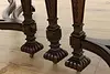 Tudor Antique Carved Rosewood & Walnut Dining Table 2 Leaves (31)