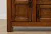 Dutch Antique 1840s Oak Kitchen Cabinet Hall or TV Console (10)