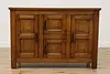 Dutch Antique 1840s Oak Kitchen Cabinet Hall or TV Console (7)