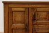 Dutch Antique 1840s Oak Kitchen Cabinet Hall or TV Console (8)