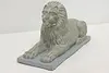 Cultured Stone Lion Vintage Garden or Porch Sculpture (2)