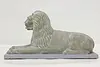 Cultured Stone Lion Vintage Garden or Porch Sculpture (3)