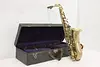 Buescher Antique Brass Alto Saxophone & Case (3)