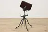 Victorian Antique Mahogany & Iron Adjustable Book Stand (18)