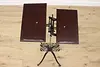 Victorian Antique Mahogany & Iron Adjustable Book Stand (4)