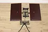 Victorian Antique Mahogany & Iron Adjustable Book Stand (5)