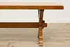 Trestle Base Dutch Vintage Oak Farmhouse Dining Table (11)