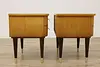 Pair Midcentury Modern Vintage Maple Nightstands End Tables (11)