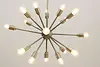 Midcentury Modern Design Sputnik Nickel Light Fixture (8)