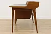 Midcentury Modern Vintage Walnut & Leather Desk, Drexel (14)