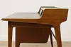 Midcentury Modern Vintage Walnut & Leather Desk, Drexel (15)