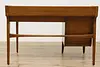 Midcentury Modern Vintage Walnut & Leather Desk, Drexel (17)