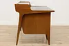 Midcentury Modern Vintage Walnut & Leather Desk, Drexel (22)