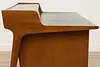 Midcentury Modern Vintage Walnut & Leather Desk, Drexel (23)