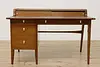 Midcentury Modern Vintage Walnut & Leather Desk, Drexel (7)