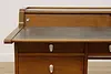 Midcentury Modern Vintage Walnut & Leather Desk, Drexel (8)