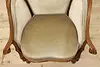 Swedish Antique Hand Carved Walnut & Mohair Library Chair (6)