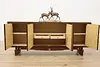 Art Deco Antique Rosewood & Marquetry Sideboard TV Console (4)