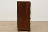 Art Deco Vintage Faux Walnut Tall Boy Dresser or Chest (13)