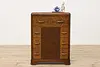 Art Deco Vintage Faux Walnut Tall Boy Dresser or Chest (2)