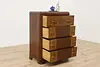 Art Deco Vintage Faux Walnut Tall Boy Dresser or Chest (3)