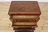 Art Deco Vintage Faux Walnut Tall Boy Dresser or Chest (4)