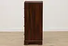 Art Deco Vintage Faux Walnut Tall Boy Dresser or Chest (9)