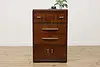 Art Deco Vintage Walnut Highboy Dresser or Tall Chest (2)