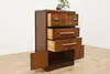 Art Deco Vintage Walnut Highboy Dresser or Tall Chest (3)