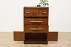 Art Deco Vintage Walnut Highboy Dresser or Tall Chest (4)