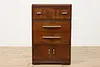 Art Deco Vintage Walnut Highboy Dresser or Tall Chest (7)