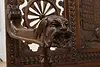 Renaissance Antique Oak Hall Bench, King Richard Lion Heart (23)