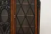 Hungarian Antique Ebony & Burl Office Bookcase, Carved Busts (11)