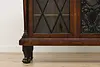 Hungarian Antique Ebony & Burl Office Bookcase, Carved Busts (12)