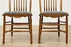 Farmhouse Set of 4 Antique Victorian Pressback Dining Chairs (11)