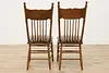 Farmhouse Set of 4 Antique Victorian Pressback Dining Chairs (13)