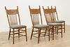 Farmhouse Set of 4 Antique Victorian Pressback Dining Chairs (2)