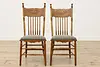 Farmhouse Set of 4 Antique Victorian Pressback Dining Chairs (3)