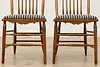 Farmhouse Set of 4 Antique Victorian Pressback Dining Chairs (5)