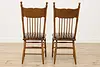 Farmhouse Set of 4 Antique Victorian Pressback Dining Chairs (7)