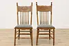 Farmhouse Set of 4 Antique Victorian Pressback Dining Chairs (9)