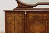 Italian Art Deco Design Faux Burl Sideboard Buffet or Bar (10)