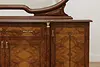 Italian Art Deco Design Faux Burl Sideboard Buffet or Bar (11)