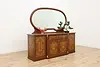 Italian Art Deco Design Faux Burl Sideboard Buffet or Bar (4)