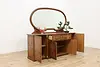 Italian Art Deco Design Faux Burl Sideboard Buffet or Bar (5)