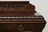 Renaissance Antique Oak Sideboard Buffet Bar, Tavern Scenes (11)