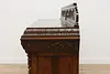 Renaissance Antique Oak Sideboard Buffet Bar, Tavern Scenes (21)